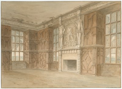 Derbyshire - Hardwick Hall (Antiguo) - Interior de la Habitación de John Buckler