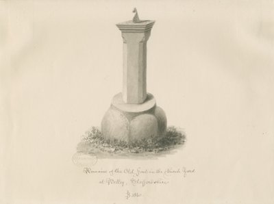 Pila bautismal en la Iglesia de Betley de John Buckler