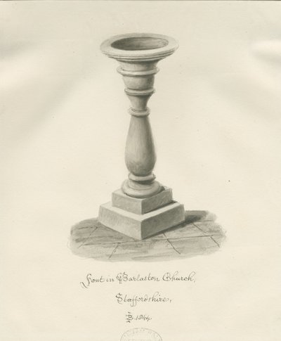 Pila Bautismal en la Iglesia de Barlaston de John Buckler