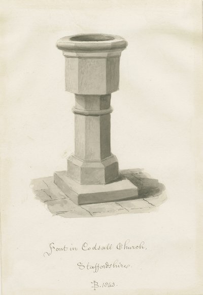 Pila en la Iglesia de Codsall de John Buckler