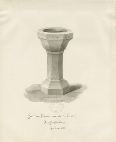 Pila en la Iglesia de Hammerwich de John Buckler
