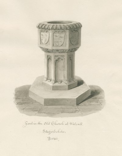 Pila bautismal en la Iglesia de Walsall [