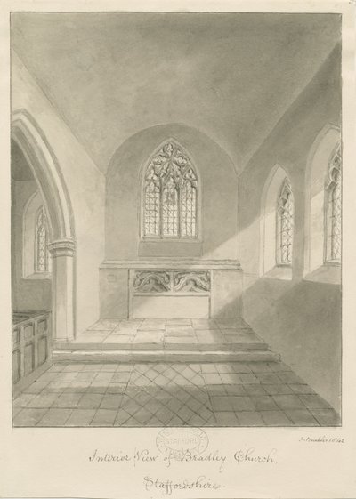 Interior de la Iglesia de Bradley de John Buckler