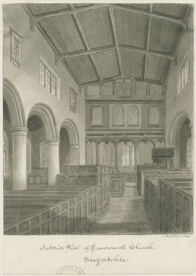 Interior de la Iglesia de Caverswall de John Buckler