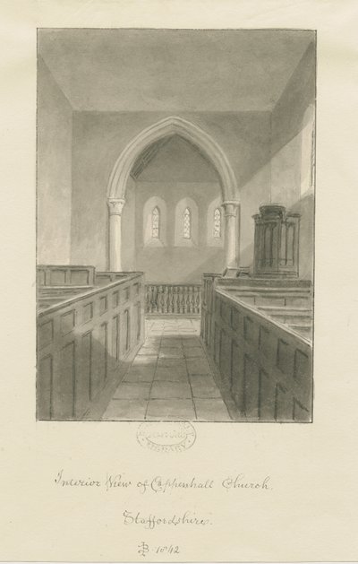 Interior de la Iglesia de Coppenhall de John Buckler