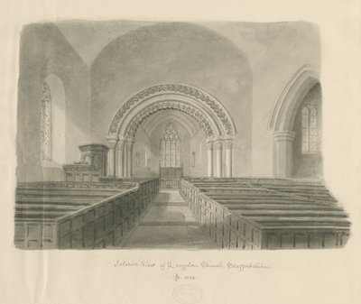 Interior de la Iglesia de Longdon de John Buckler