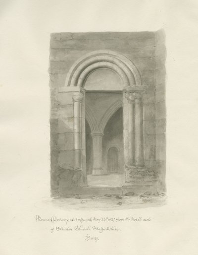 Interior de la Iglesia de Standon de John Buckler