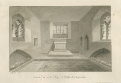 Interior de la Capilla de Statfold de John Buckler