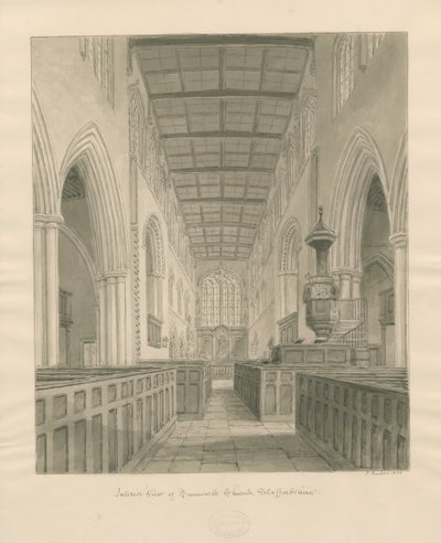 Interior de la Iglesia de Tamworth de John Buckler