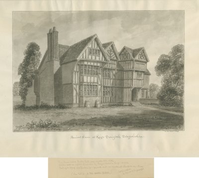 Kingswinford - Bradley Hall: dibujo en sepia de John Buckler