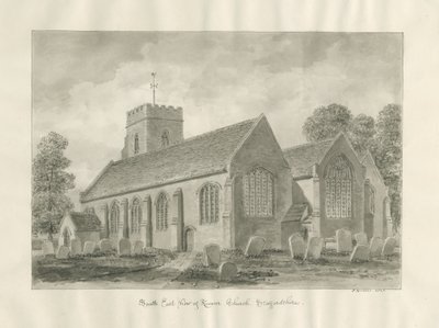 Iglesia de Kinver: dibujo en sepia de John Buckler
