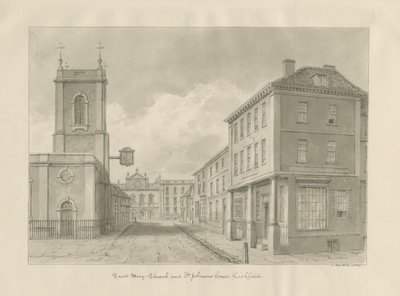Lichfield - Iglesia de Santa María, 1833 de John Buckler