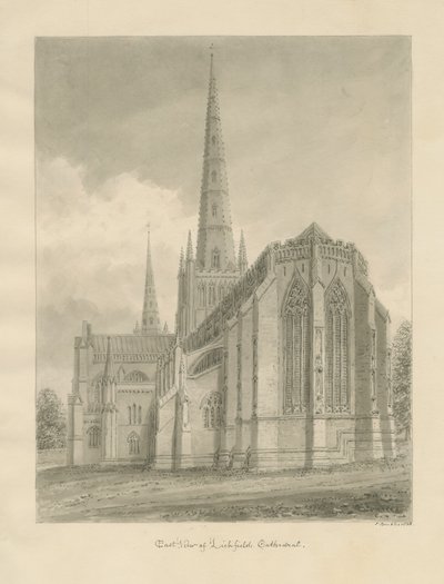 Catedral de Lichfield - Vista Este de John Buckler