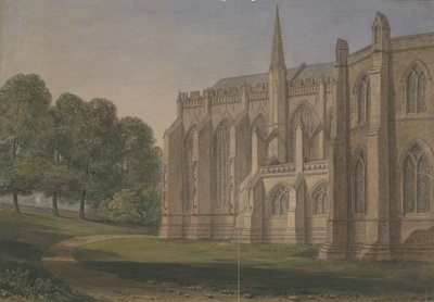 Catedral de Lichfield - Vista Norte Noroeste de John Buckler