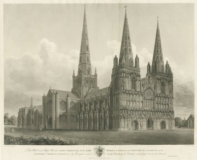 Catedral de Lichfield - Vista Noroeste: grabado, [1807] de John Buckler