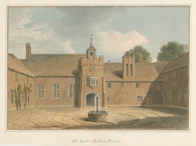 Middlesex - Palacio de Fulham - El Patio de John Buckler