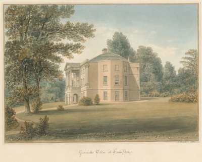 Middlesex - Hampton - Villa de Garrick, 1831 de John Buckler