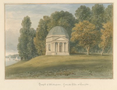 Middlesex - Hampton - Templo de Shakespeare en la Villa de Garrick de John Buckler