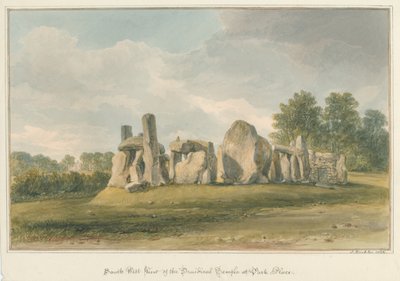 Oxfordshire - Henley upon Thames - Templo druídico en Park Place, 1826 de John Buckler