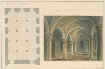 Oxfordshire - Oxford - Cripta de la Iglesia de San Pedro en el Este de John Buckler