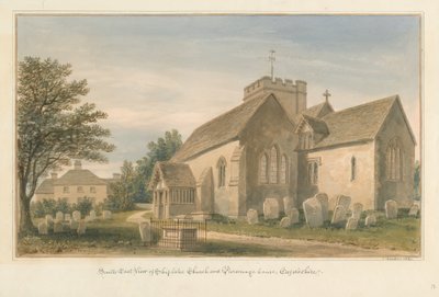 Oxfordshire - Iglesia y Casa Parroquial de Shiplake de John Buckler