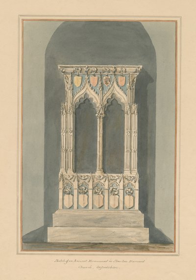 Oxfordshire - Iglesia de Stanton Harcourt - Monumento de John Buckler