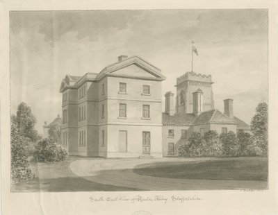 Abadía de Ranton [Priory]: dibujo en sepia, 1842 de John Buckler