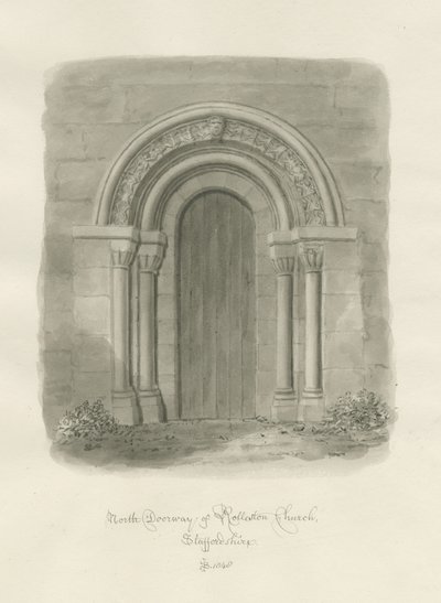 Iglesia de Rolleston - Puerta Norte de John Buckler