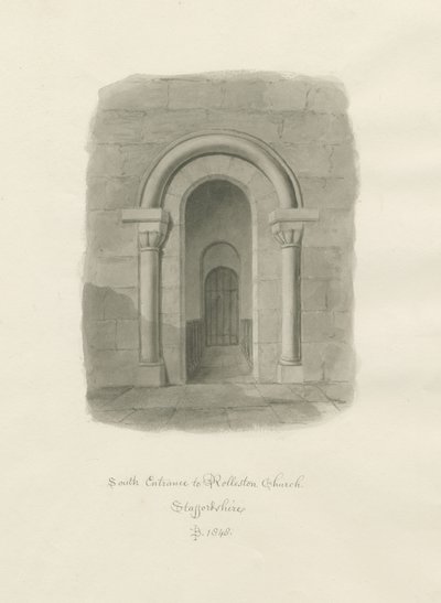 Iglesia de Rolleston - Entrada sur de John Buckler