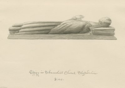 Iglesia de Shareshill - Efigie Monumental [Cassandra Swynnerton] de John Buckler