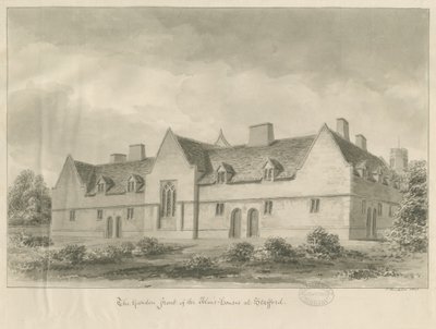 Stafford - Casas de beneficencia: dibujo en sepia, 1841 de John Buckler