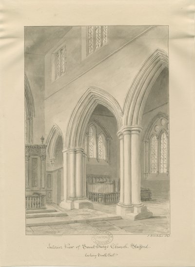 Stafford - Interior de la Iglesia de St. Mary de John Buckler