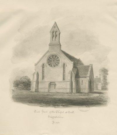 Stafford - Capilla de Sal [San Jaime]: dibujo en sepia de John Buckler