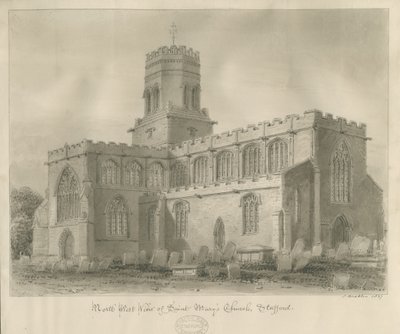 Stafford - Iglesia de Santa María, 1837 de John Buckler