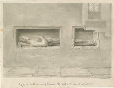 Iglesia de Standon - Tumba en la Pared [a Nicholas Hyde] de John Buckler
