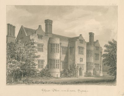 Sussex - Lewes - Glynde Place, 1830 de John Buckler