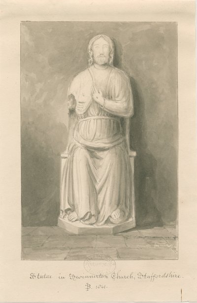 Iglesia de Swynnerton - Estatua de Jesucristo de John Buckler