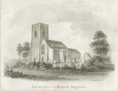 La Vieja Iglesia en Biddulph, Staffordshire, 1844 de John Buckler
