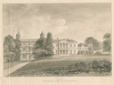 Tixall Hall y Gatehouse de John Buckler