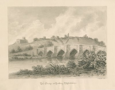 Castillo, Iglesia y Puente de Tutbury de John Buckler