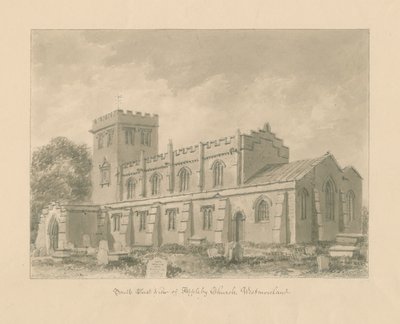 Westmorland - Iglesia de Appleby: dibujo en sepia, 1800 de John Buckler