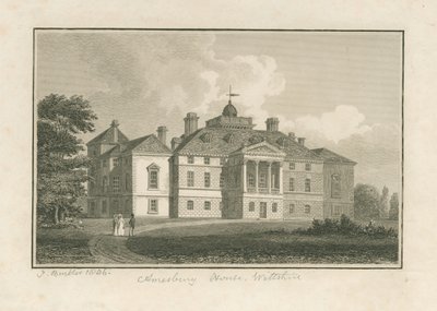 Wiltshire - Casa Amesbury: grabado de John Buckler