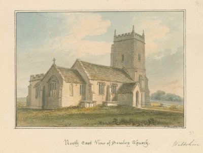 Wiltshire - Iglesia de Semley, 1817 de John Buckler
