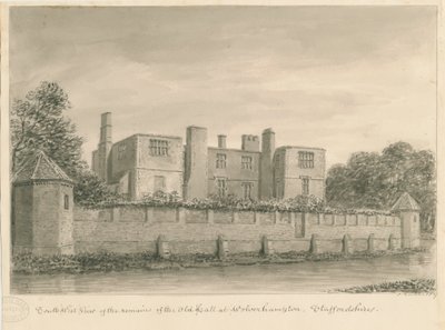 Wolverhampton - El Viejo Salón: dibujo en sepia, 1837 de John Buckler