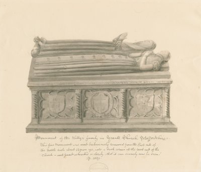 Iglesia de Yoxall - Monumento de la familia Welly de John Buckler