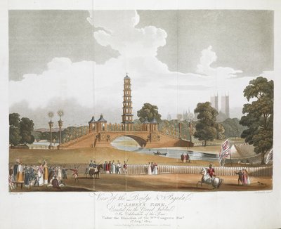 Vista del puente y la pagoda, St James