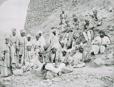 Jefes y Khans de Khyber, Fuerte Jamrud, Frontera Noroeste, circa 1878 de John Burke