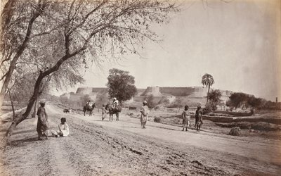 "Fuerte de Peshawar y alrededores, desde la cárcel", c.1862 de John Burke