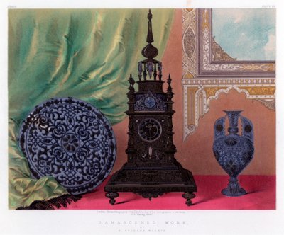 Trabajo damasquinado de John Burley Waring