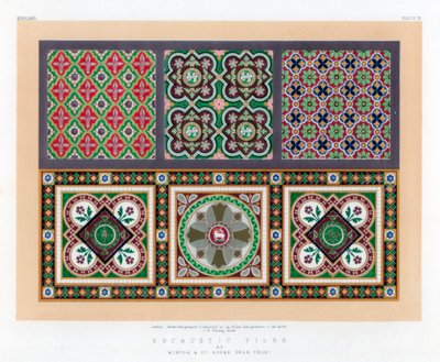 Azulejos encáusticos, siglo XIX de John Burley Waring